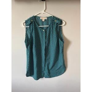 Michael Kors Sleeveless Geometric Print Blouse Size 8 women's ladies